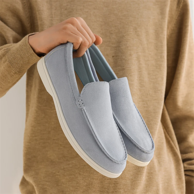 Men Casual Shoes Canvas Loafers Classic Walking Men Shoes Lightweight Soft Moccasins Lazy Shoes Male Slip on Flats Driving Shoes