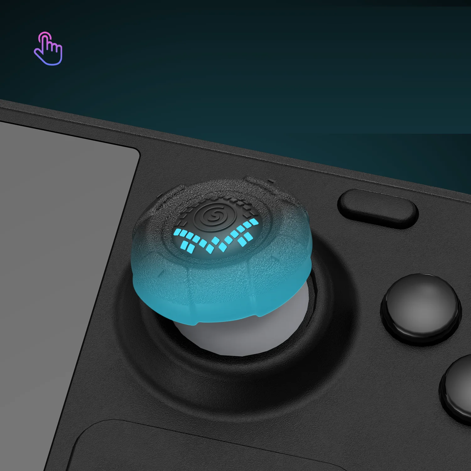 Player ONE Elite Silicone Soft Thumb Stick Grip Cap Joystick Cover For Steam Deck Oled / ROG Ally X Game Console Protector Case