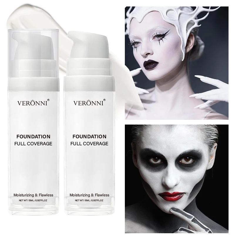 Base blanca, tinte iluminador Beige claro líquido COS blanco puro, personaje iluminador, juego de rol, Carnaval, Halloween