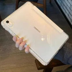 Funda acrílica para tableta, cubierta dura transparente con ranura para bolígrafo para Huawei Matepad 11 2023, Honor Pad 9 C7 C5 Matepad 10,4 Air 11,5