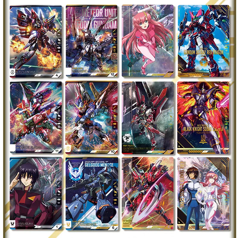 BANDAI genuino traje móvil Gundam SEED batalla a través del tiempo GQuuuuuuX tarjetas de juego de colección animación periférica regalos de vacaciones