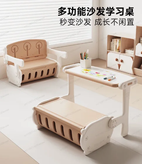 Children's Multi-functional Learning Table and Chair Set Can Store Baby Early Education Home Painting Graffiti Writing Toys