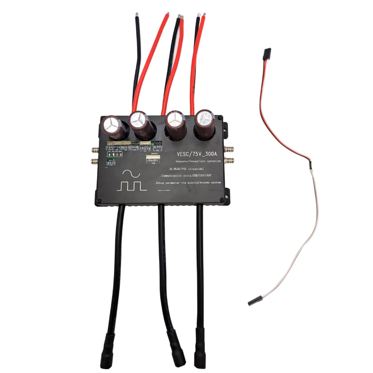 16S 75V 300A VESC controller waterproof watercooled for  electric motorcycle efoil bldc motor