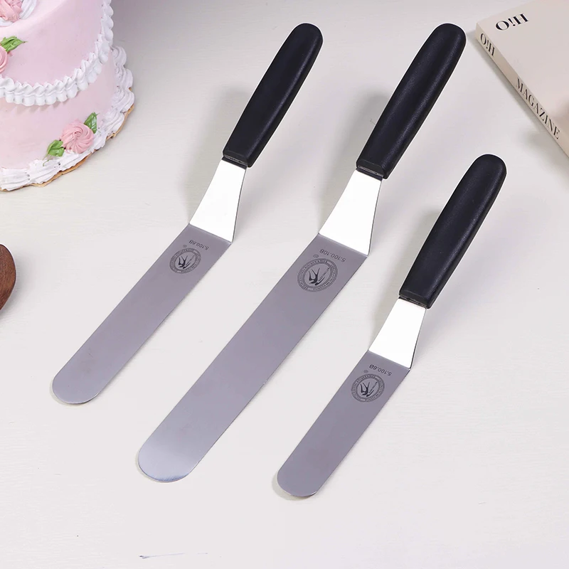 

1Pieces 6/8/10 Inch Icing Spatula Angled Stainless Steel Palette Knife Curved Offset Blade Frost Cream Spatula Outdoor Tableware