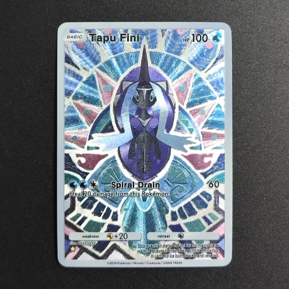 DIY TCG Pocket Collection English Cards A3 Celestial Guardians Tapu Lele Koko Fini Bulu Illustration Rare IR Anime Game Card Toy