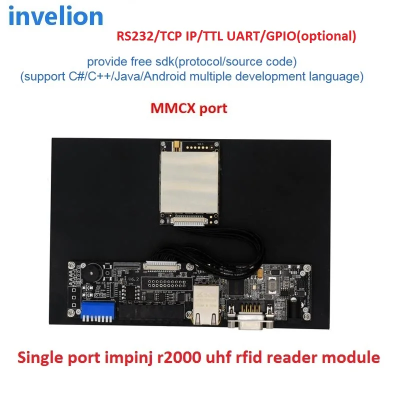 

impinj r2000 chip long range UHF RFID reader module 1 single port UART TTL working for Raspberry Pi with free C# SDK source