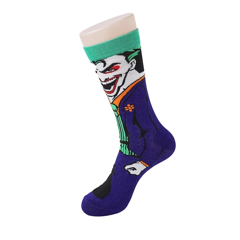 Anime Cartoon skarpetki Joker Comics superbohater Cosplay spersonalizowane Trend skarpetki Chucky oddychające skarpety Party Outdoor