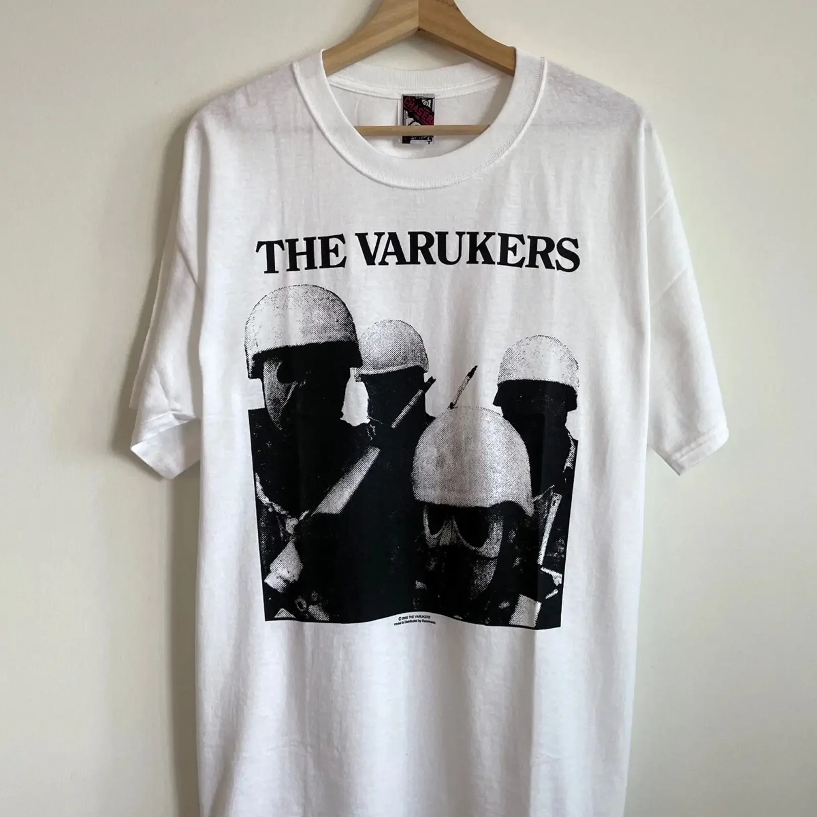 The Varukers quot One Struggle Fight Album Vintage Herren T Shirt 80er Punk vintage Washed Top For Everyday Wear Slightly