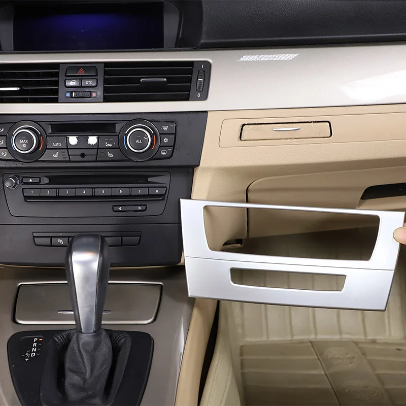 For BMW 3 Series E90 2005-2012 ABS Car Center Console Air Conditioning Volume Knob Decorative Frame Sticker Car Accessories
