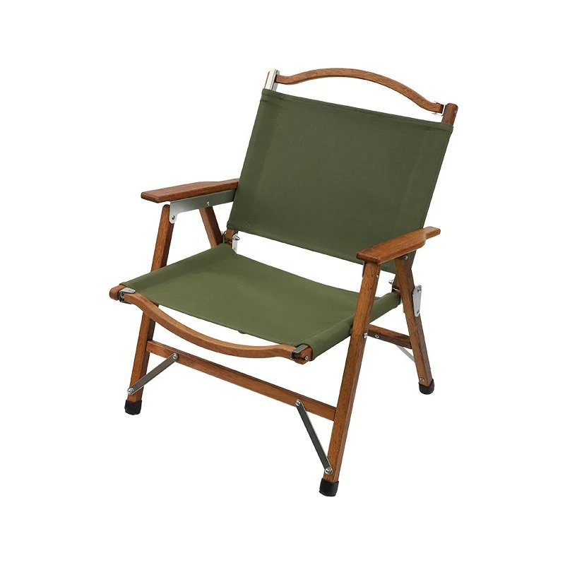 

Removable solid wood Kermit chair outdoor camping folding leisure backrest camping stool portable beach chair