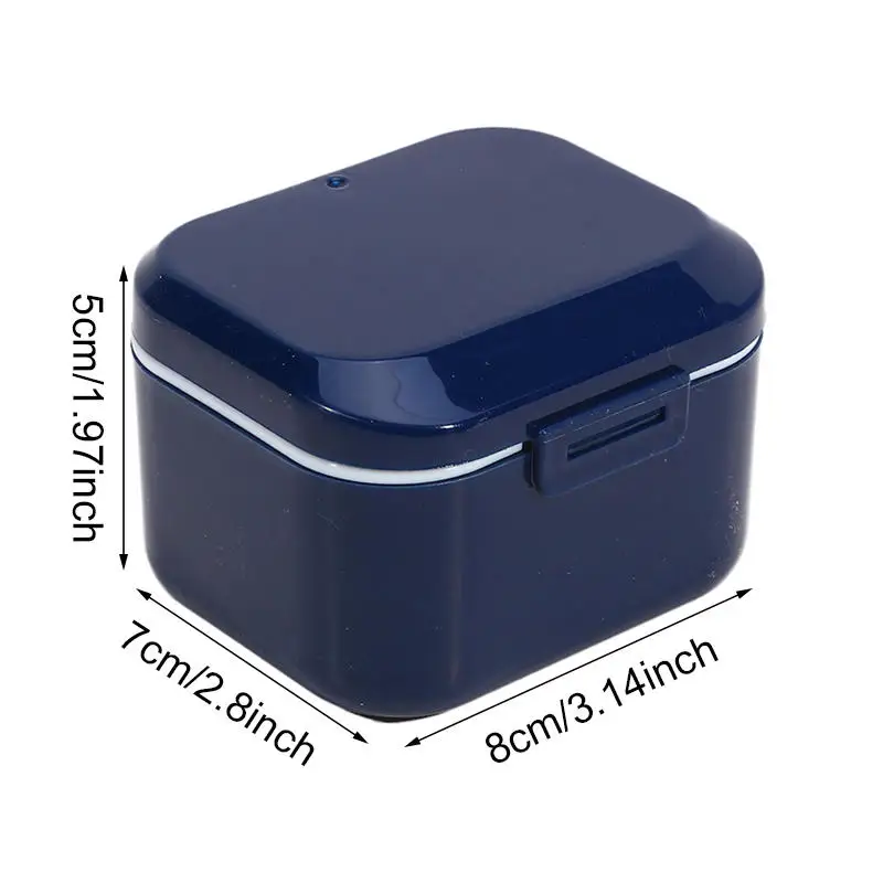 Retainer Case Portable Mouth Guard Box Oral Cleaning False Teeth Denture Storage Box Teeth Aligner Double Layer Braces Box