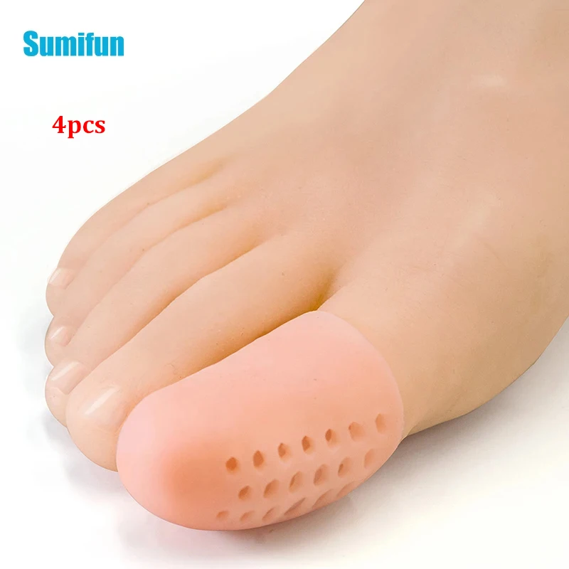 

4pcs Big Toe Protector Thumb Care Silicone Soft Breathable Foot Corns Blisters Toe Cap Cover Finger Protection Foot Care Tool