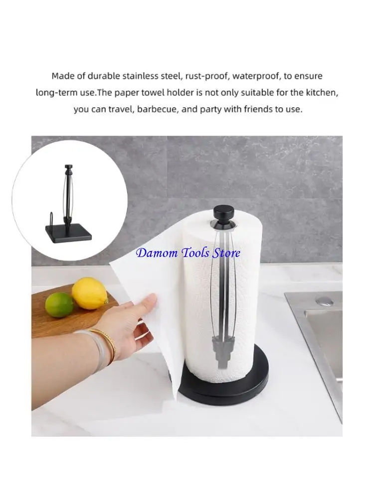57BE Rustless Paper Towel Owner with Handle Structure for Easy Single Hand Dispensing