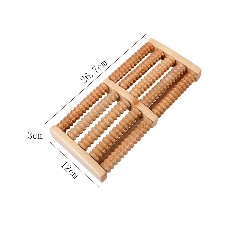 1pcs Foot Care Massage Stress Relief Relaxation Therapy Health Traditional Wooden Roller Chinese Style Massager