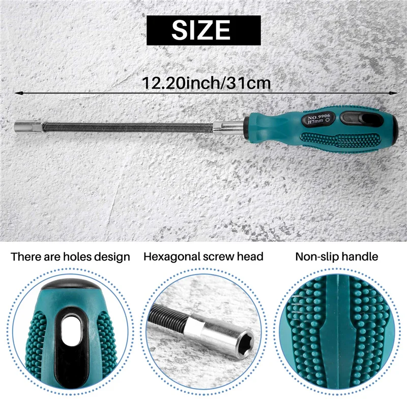 7MM Socket Screwdriver Flexible Hex Flex Manual Socket Screw Driver Hand Tools