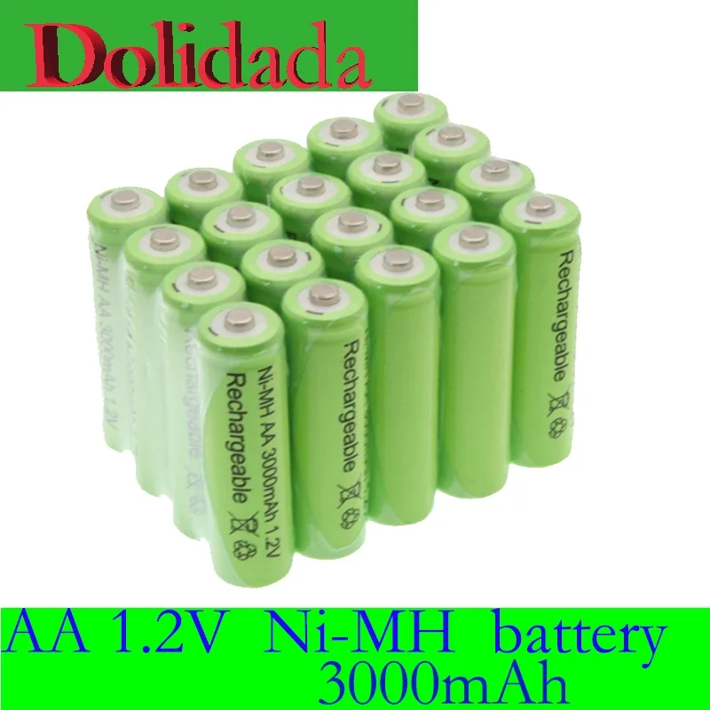 New Original 3000mAh AA 1.2v Battery Ni-MH Rechargeable  for Toys Camera Microphone