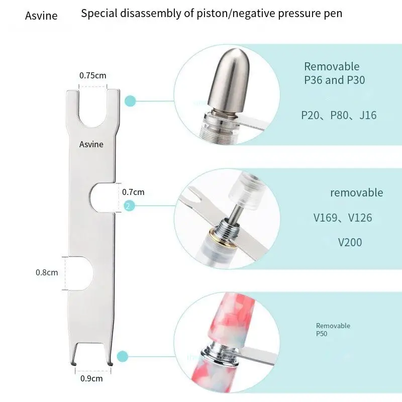 

Asvine Multifunction Removing Tools Wrench For Asvine P20 P36 P30 P50 V169 Piston And Vacuum Fountain Pens School Stationery