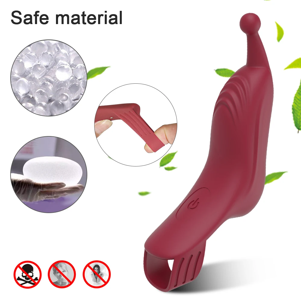 Powerful Finger Vibrator For Women Female Nipple Clitoris Stimulator Dildo G Spot Erotic Massager Sex Toys For for Women Couples