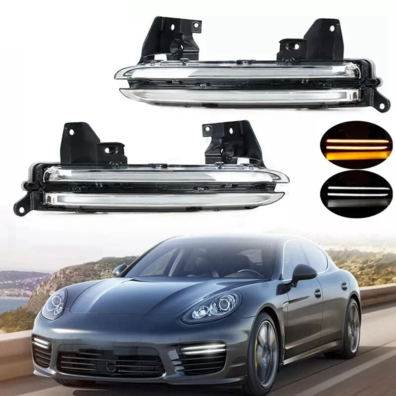 1 par de luces antiniebla LED DRL para Porsche Panamera GTS 2014-2017JAS