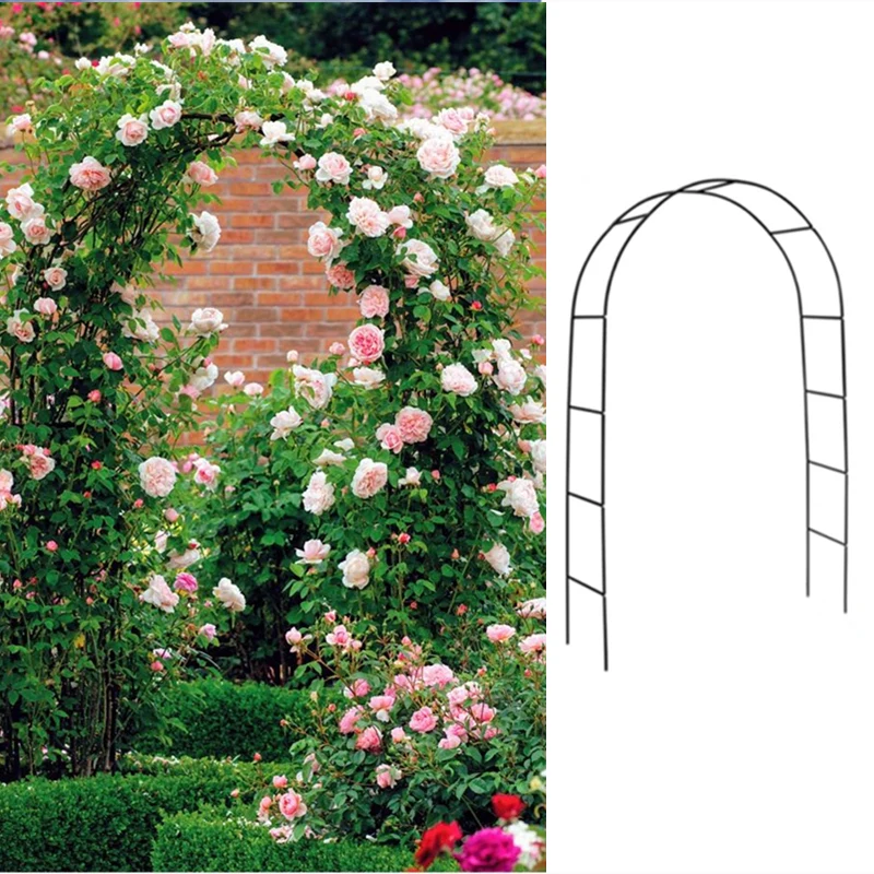 DIY Available 240x140x38cm Iron Garden Arches Large Size Plants Rose Climbing Rack Outdoor Wedding Party Arch Support Frame