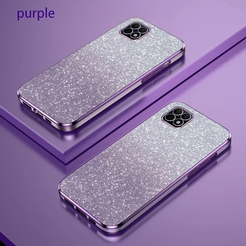 For Huawei Nova Y60 Case Huawei Nova Y60  Phone Case Wukong-L29A Luxury Gradient Glitter Plating Silicone Back Cover Funda