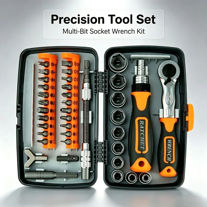 Labor‑Saving Ratchet Screwdriver Kit, Magnetic Torx Bits Screwdriver Set, Household Multi‑Purpose Repair Toolbox