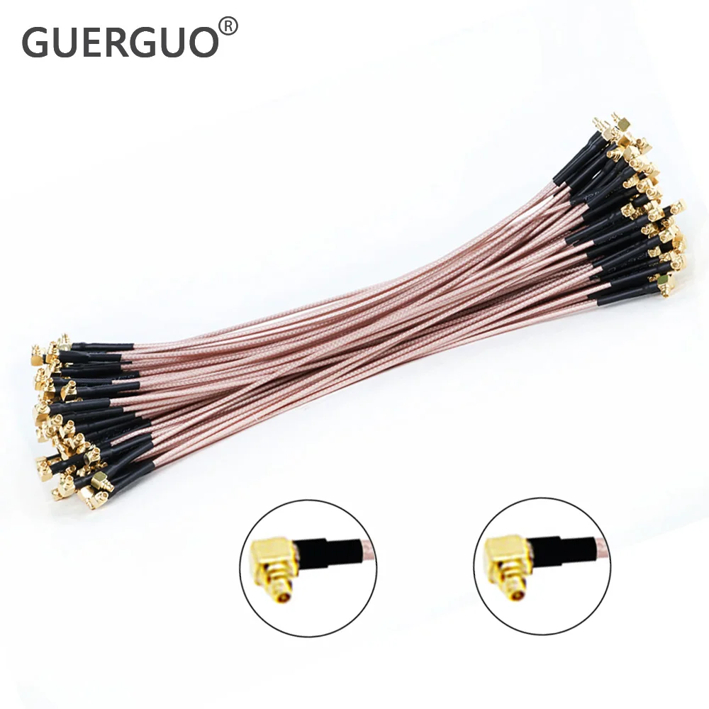 10PCS MMCX to MMCX Male9° RF Coaxial RG178 Cable Pigtail RF Coaxial Jumper FPV Antenna Extension Cord for TBS Unify Panda RC VTX