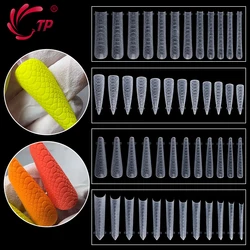 TP 120pcs 3D Nail Dual Forms Mold Gel UV Quick Building Mold per false French Nail Tip Extension Top Mold Nails Plastics Forms