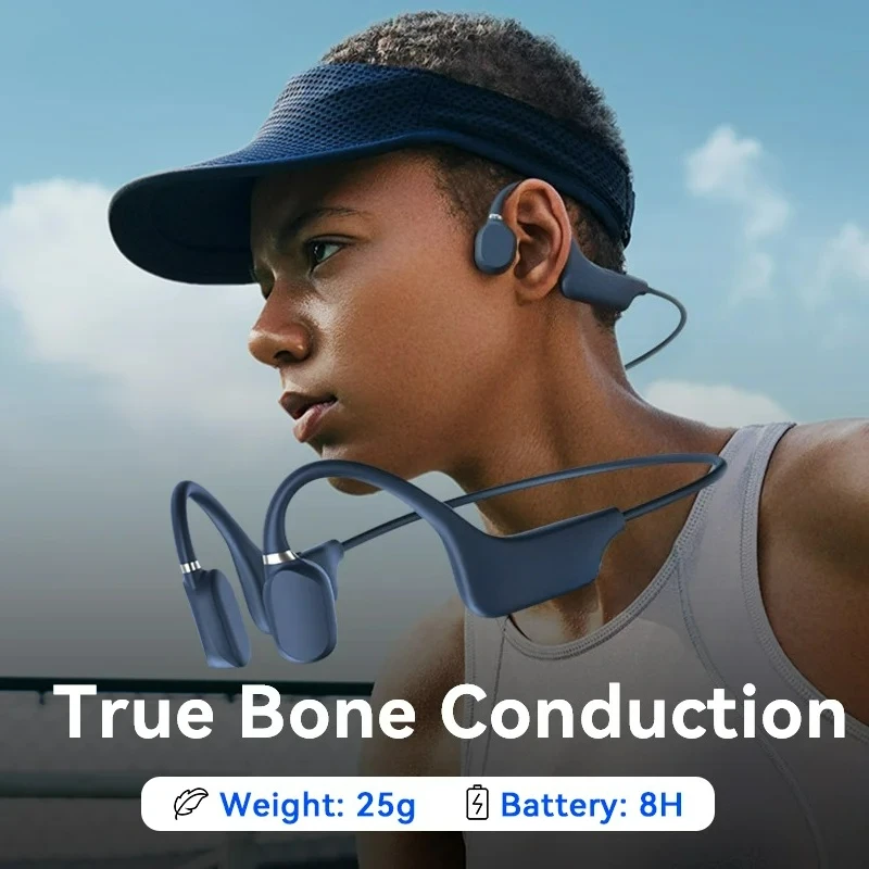 A5X Bone Conduction Wireless Sport Headphones Bluetooth Open Ear Design Earphone 3D Stereo Sound Headset 2025 Brand-New Version