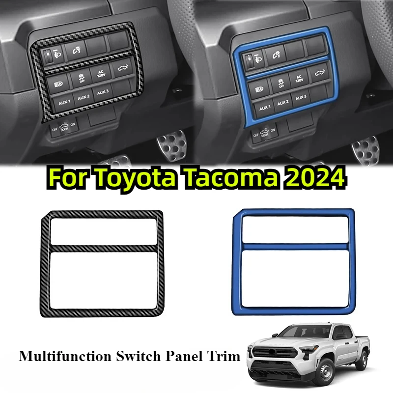 

Fit For Toyota Tacoma 2024 Car Multifunction Switch Panel Trim Frame Cover Sticker Car Head Lights Switch Knob Cover Accessories