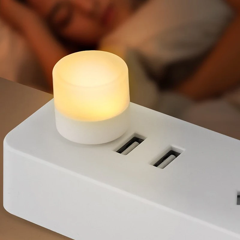 مصباح ليلي LED محمول مع USB ، حماية العين ، مقبس صغير بجانب السرير ، ضوء الطوارئ ، جو ، جديد
