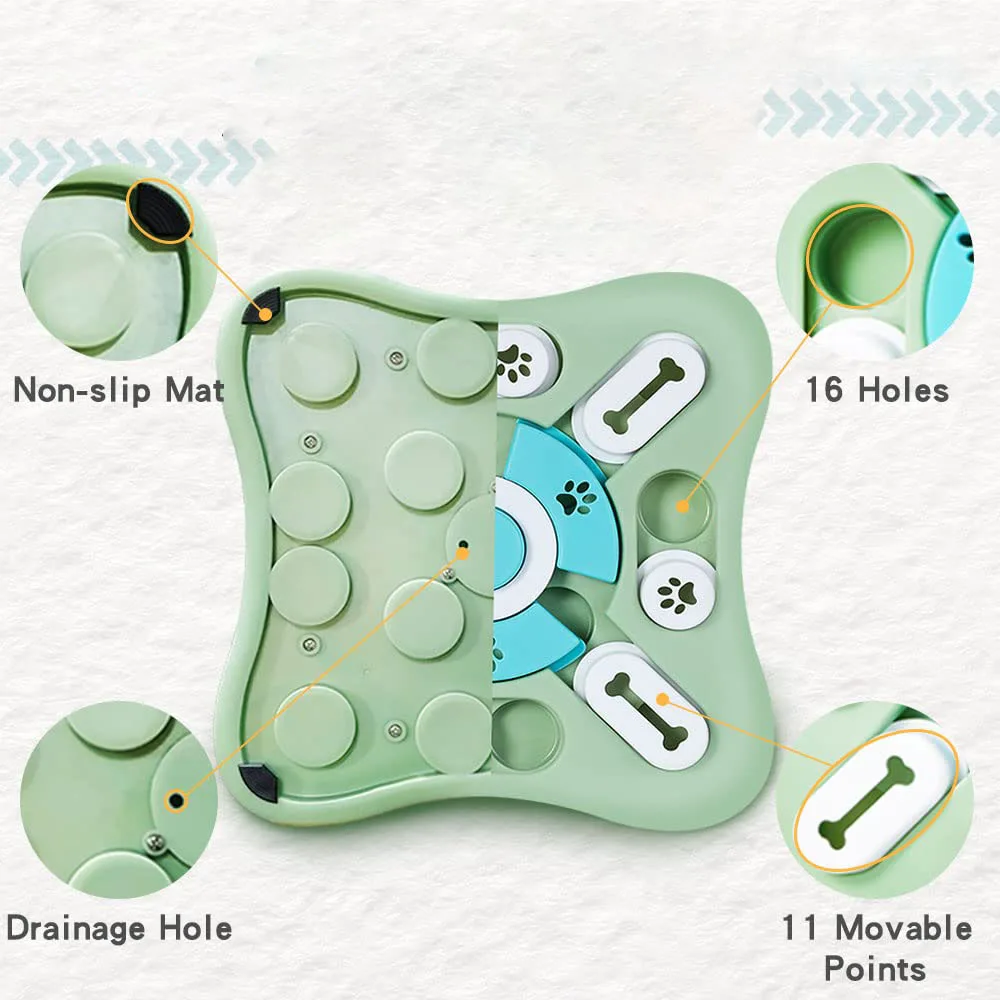 Colored Level 3 Durable IQ Training Brain Stimulating Food Feeder Puzzle Dog