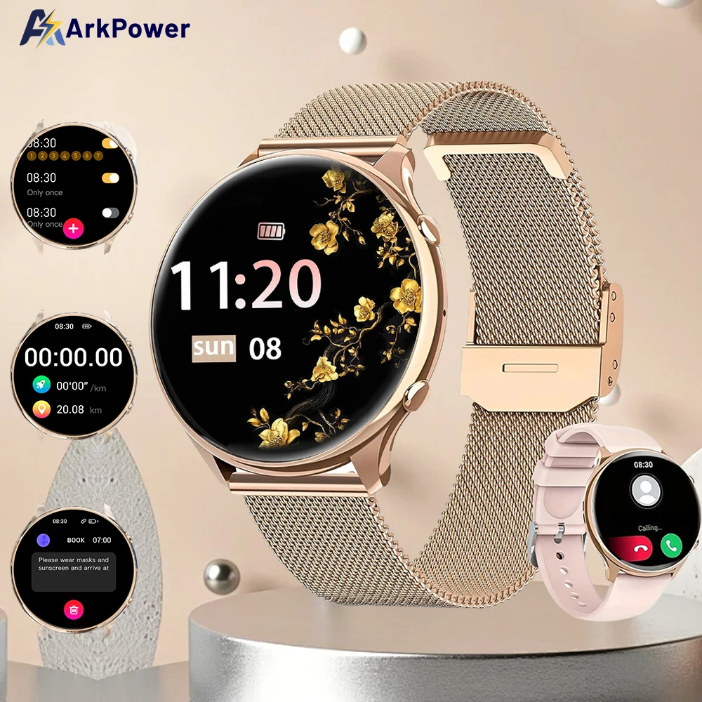 

1.39” HD Smart Watch for Women with Menstrual Cycle Tracker Heart Rate Sleep Monitor Fitness Tracker Compatible with iOS Android