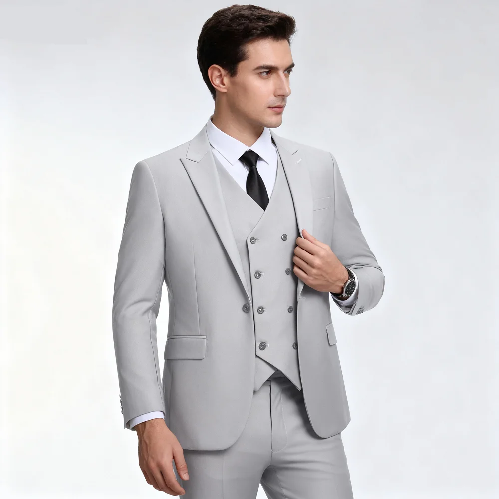 

Мужской повседневный пиджак с лацканами, Jaqueta, Ternos de Casa, высшего качества, 3 шт.