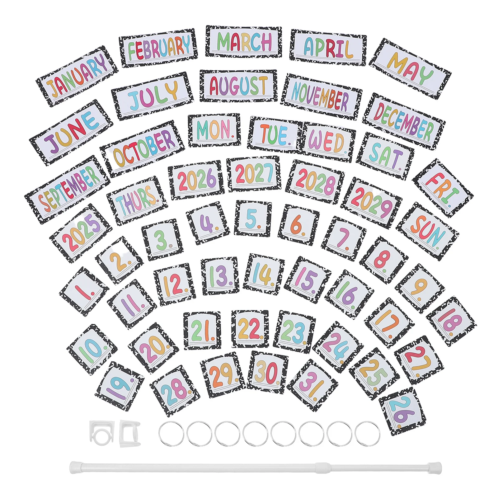 

Flip Calendar Bulletin Board Set Adjustable Holder Classroom Wall Calendar Date Cards Teacher Interactive Scheduling