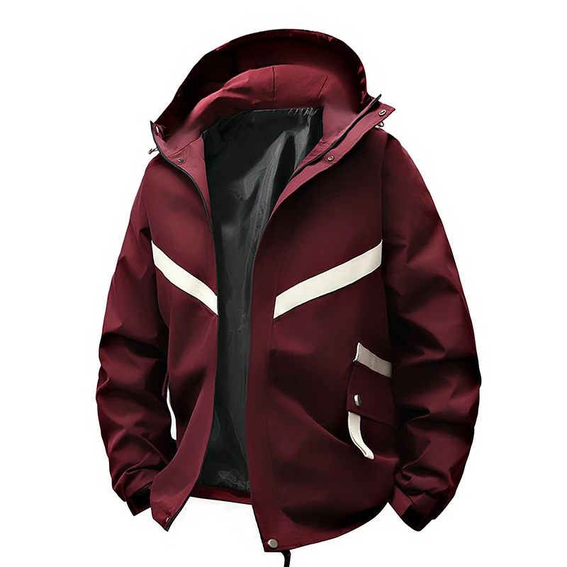 

Уличная куртка с капюшоном, однотонная, высокого качества, Roupas Masculinas, ветрозащитная, водонепроницаемая, мужская одежда, парки большого размера 5XL