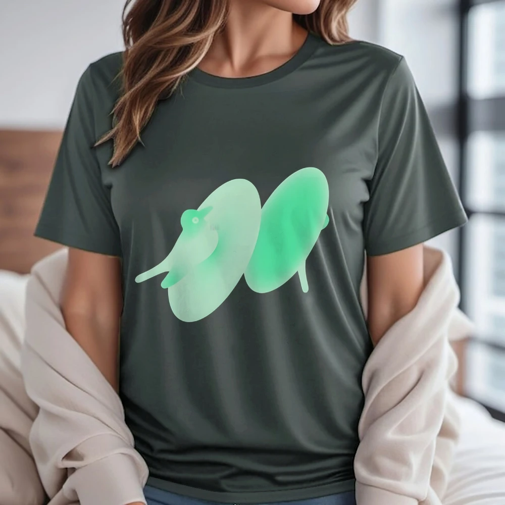 

Повседневная футболка с коротким рукавом — мягкая хлопчатобумажная ткань, свободная посадка для повседневного ношения, классический круглый вырез, дышащая удобная Y2k