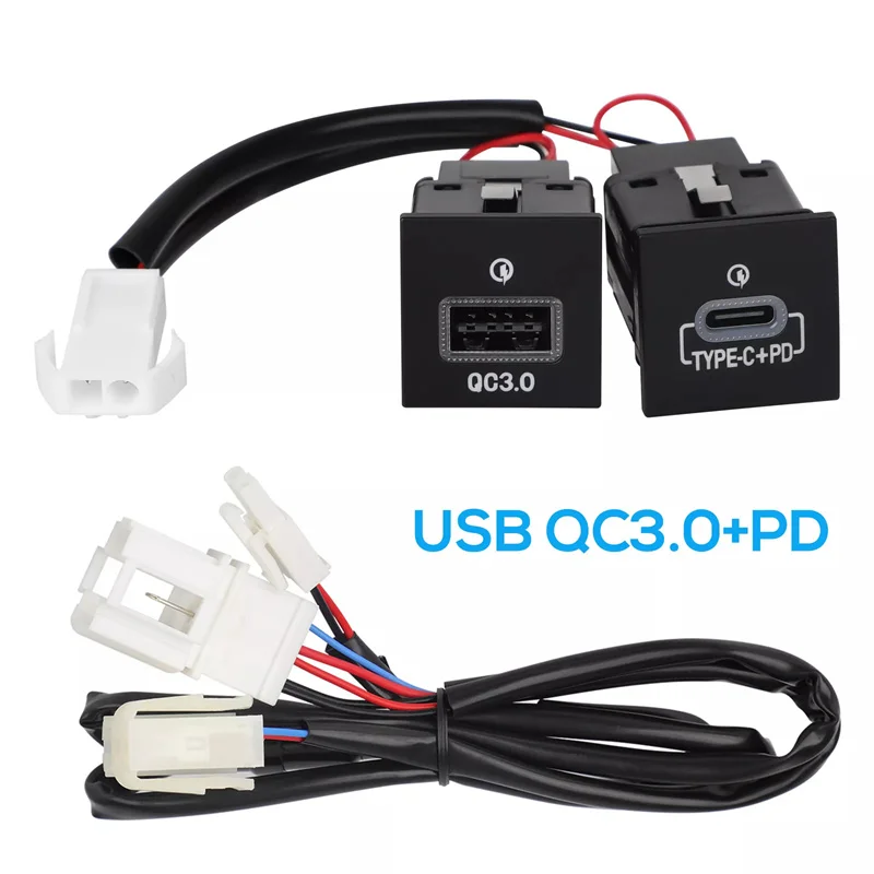 

Для VW Golf 6 MK6 Jetta 5 MK5 Scirocco 2006-2012 Автомобильное зарядное устройство USB PD Quick Charge QC3.0 Кнопка автоматической зарядки телефона