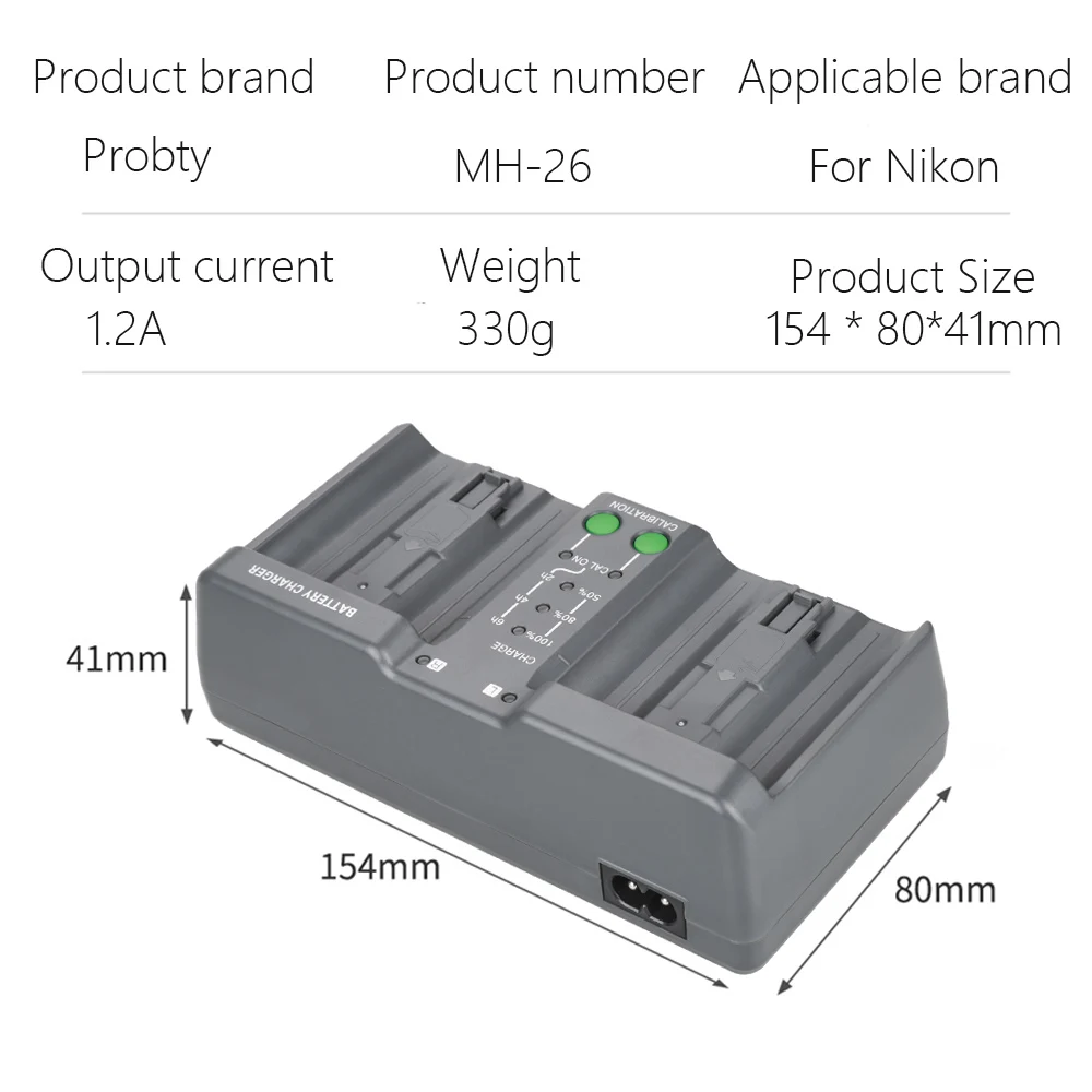 Podwójna ładowarka do EN-EL18D Nikon Z9, EN-EL18, EN-EL18a, EN-EL18b, MH-26, MH-26a, MH-26aAK