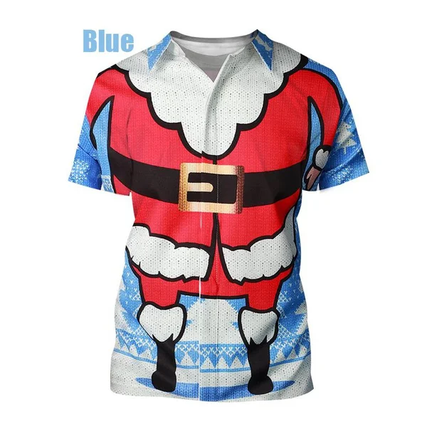 2022 New Fashion 3D Printed Christmas T-Shirt Casual Short Sleeve Fashion Men\'s Top Hip Hop Crew Neck T Shirt