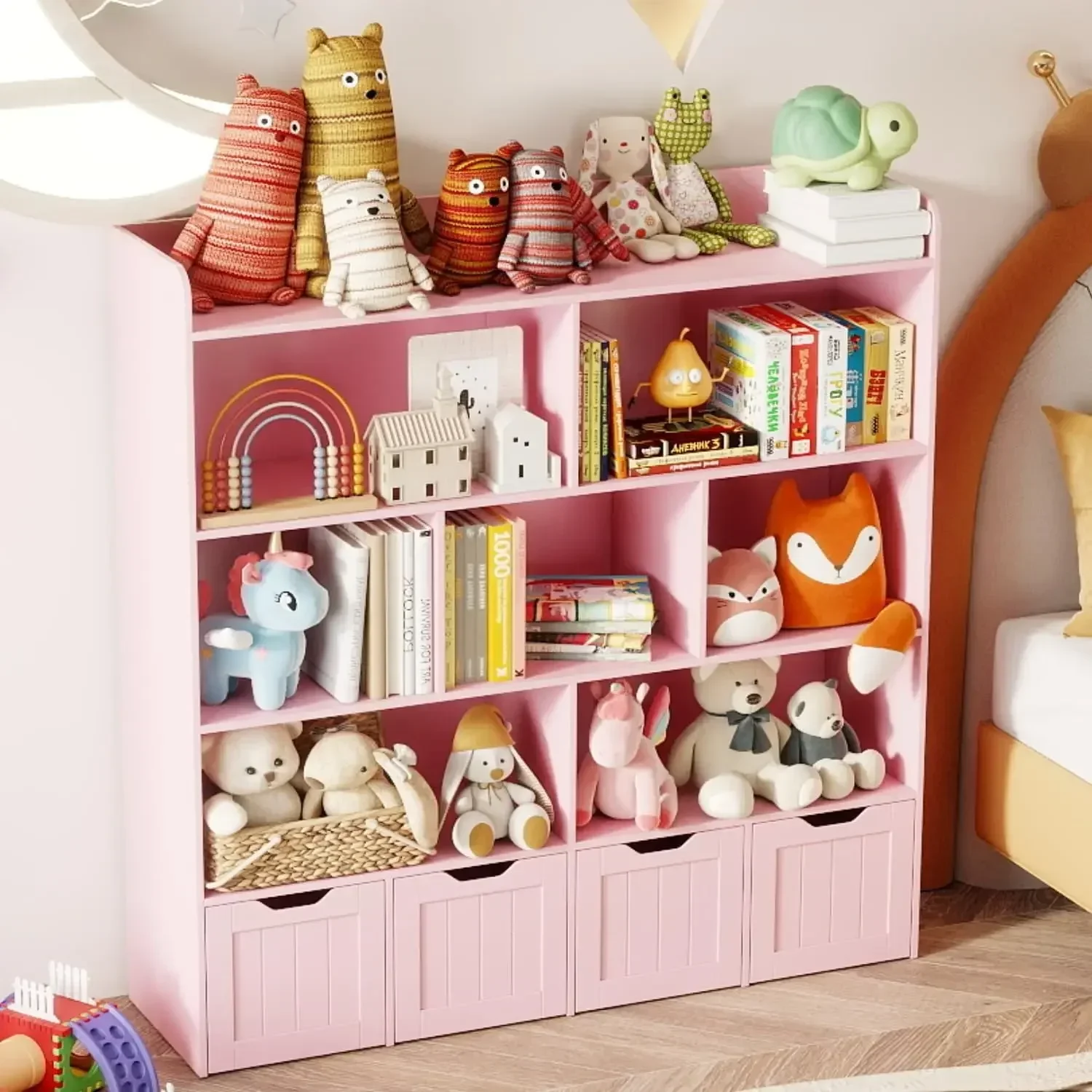 아이들 장난감 수납장 책장, 이동식 서랍과 오픈 선반이 - Kids Toys Drawers 리뷰 및 가격
