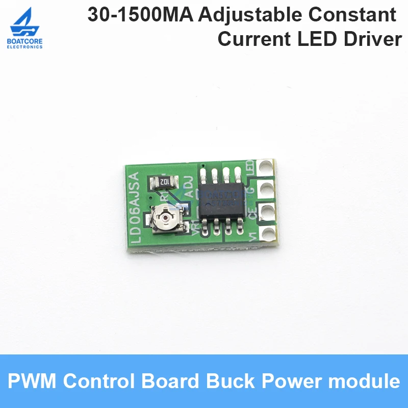 1/5PCS 30-1500mA Adjustable Constant Current LED Driver DC 3.3V-5V PWM Dimming Buck Converter Module Power Supply