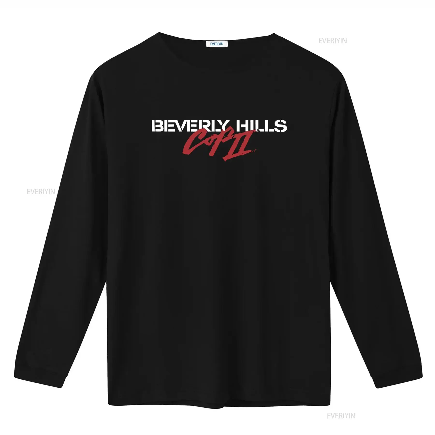 Beverly Hills Cop 2 Logo Black T Shirt Stylish and Trendy Design for Fashion Lovers vintage Washed Unisex Top For Everyday Wear