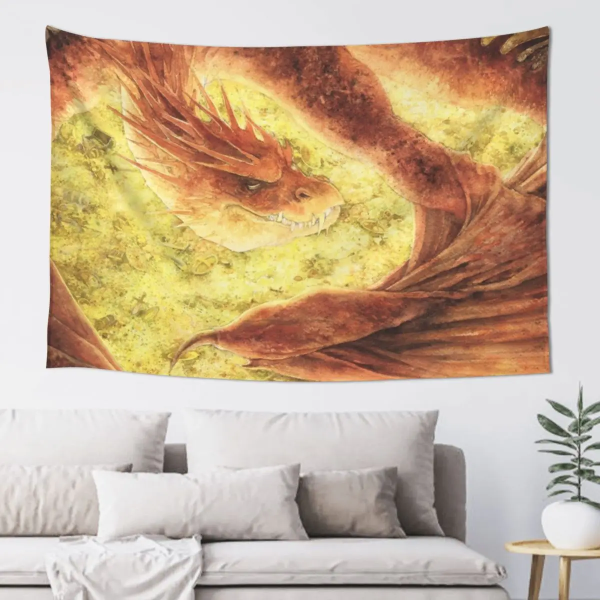 SLEEPING SMAUG Tapestry Art Mural Decor Home Tapestry