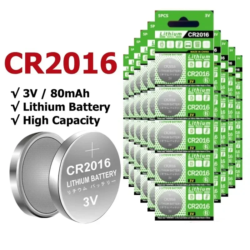 10-200Pcs CR2016 Button Battery LM2016 DL2016 ECR2016 BR2016 3V Lithium Coin Cells for Watch Toy Clock Remote Control