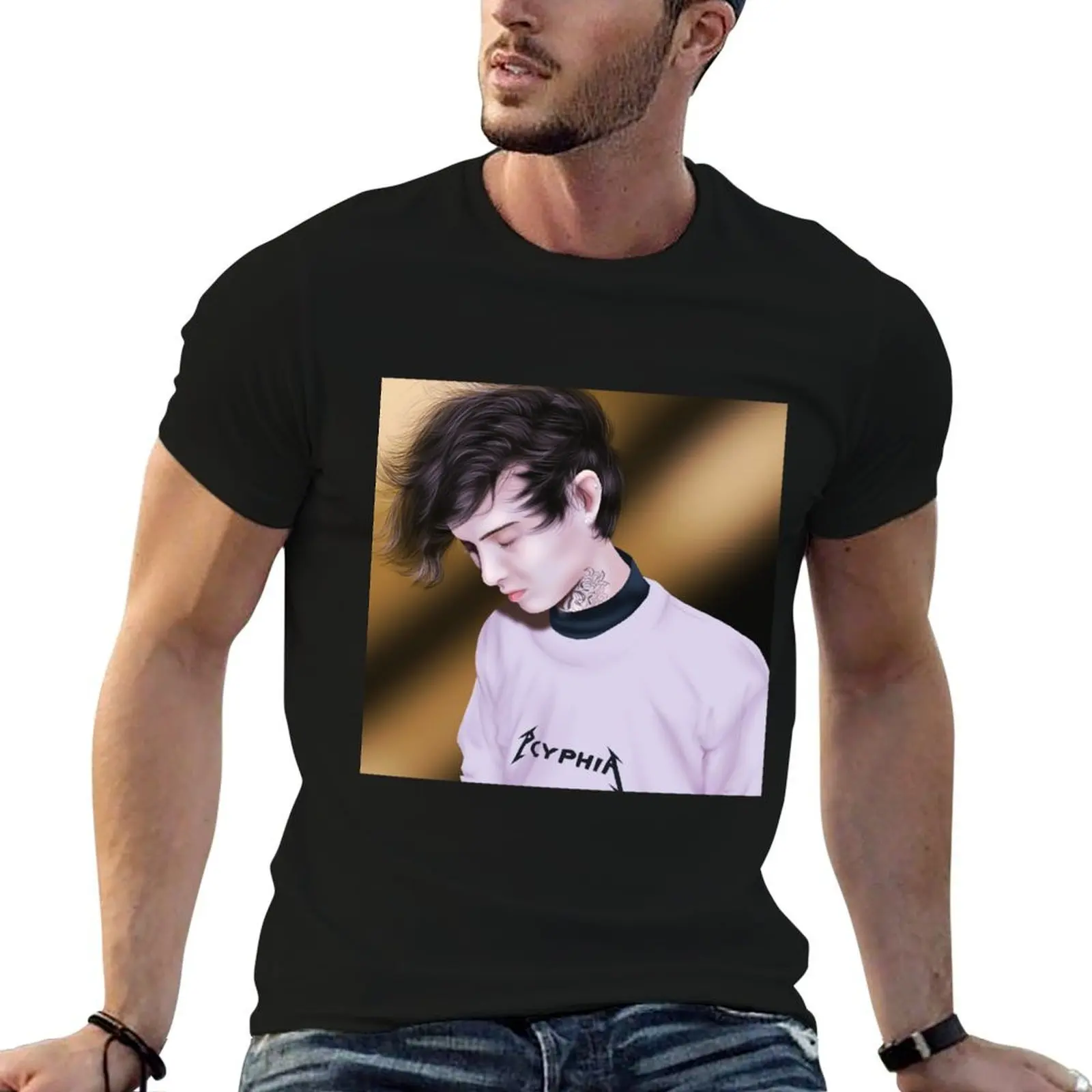 Polyphia Tim Henson T-Shirt affliction shirts customs design your own Men's cotton t-shirt