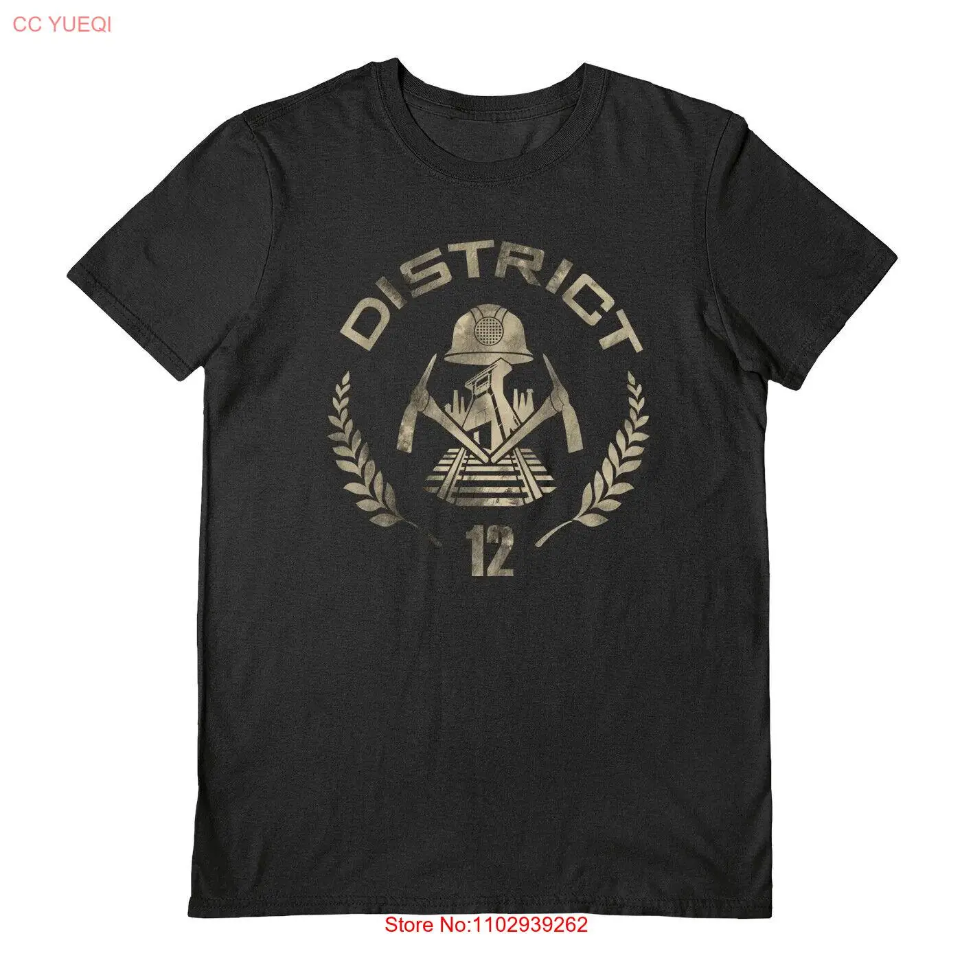 Camiseta The Hunger Games - Camiseta oficial District 12 de manga corta negra 5 tallas