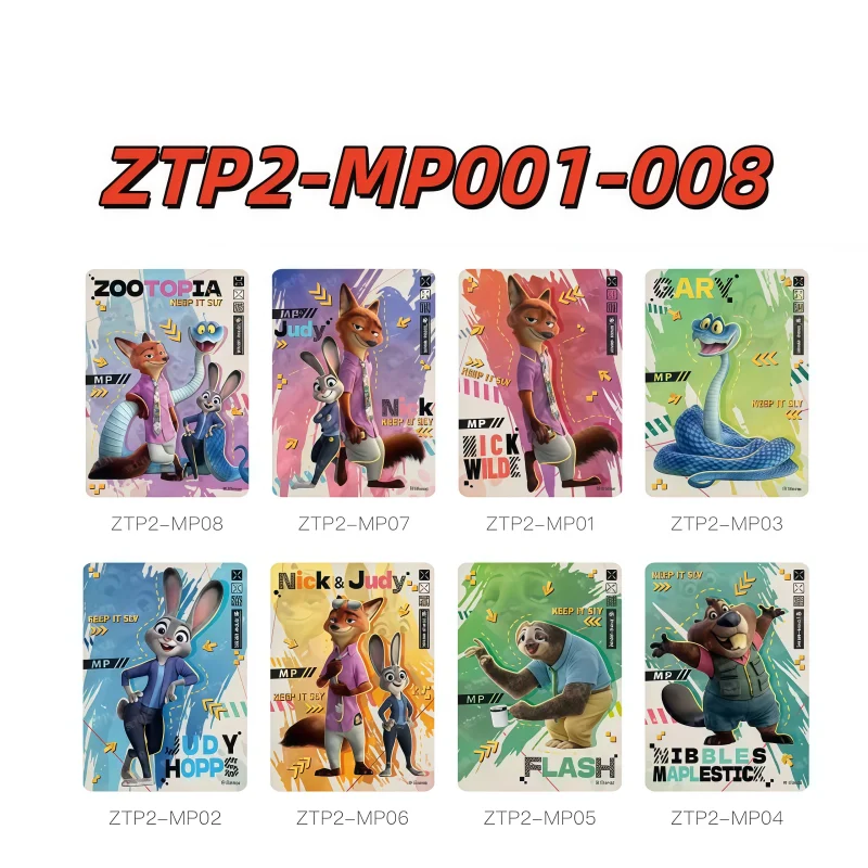 حقيقية Zootopia 2 الثعلب والأرنب المباحث فيلم جمع بطاقة صندوق نيك وايلد ضابط الأرنب البلاتين جمع SSP MP بطاقة