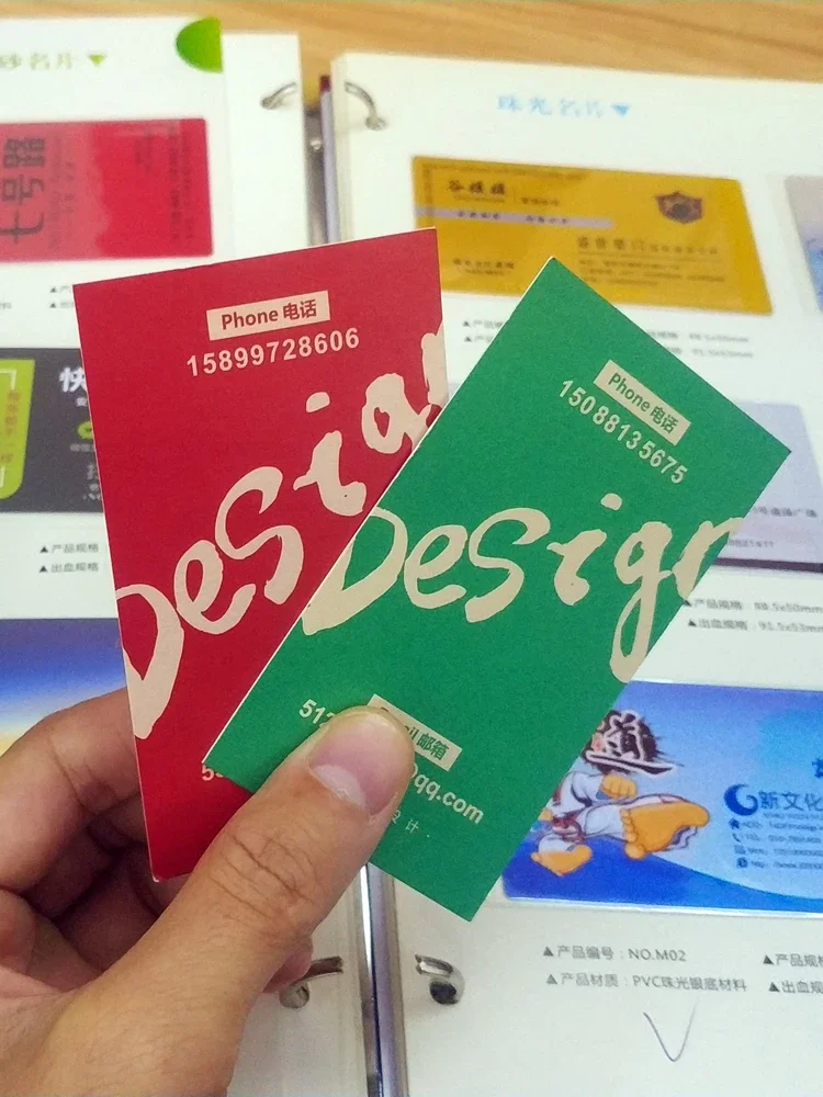 500pcs free design, customized 300gms logo printing business card, double-sided and full color printing, round