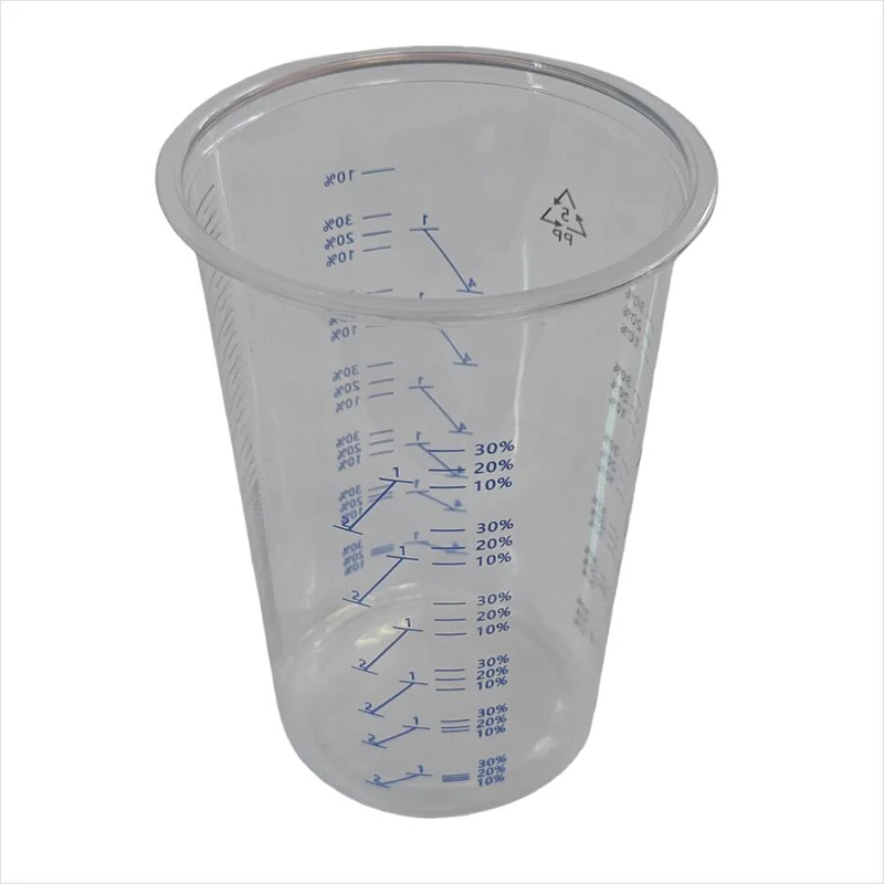 10PCS Spray Disposable Measuring Cups 1000ml Clear Graduated Plastic Paint Mixing Cups DIY Accessories